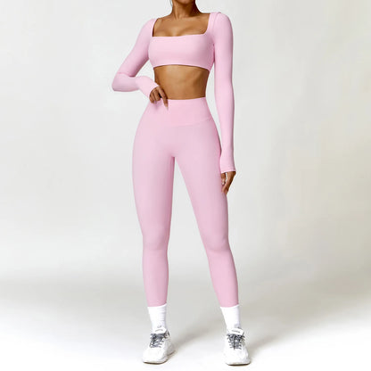 Set Yoga Suit Sports Long Sleeve