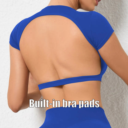 Backless Yoga Clothing Sport Crop Tops