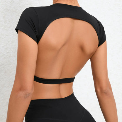 Backless Yoga Clothing Sport Crop Tops