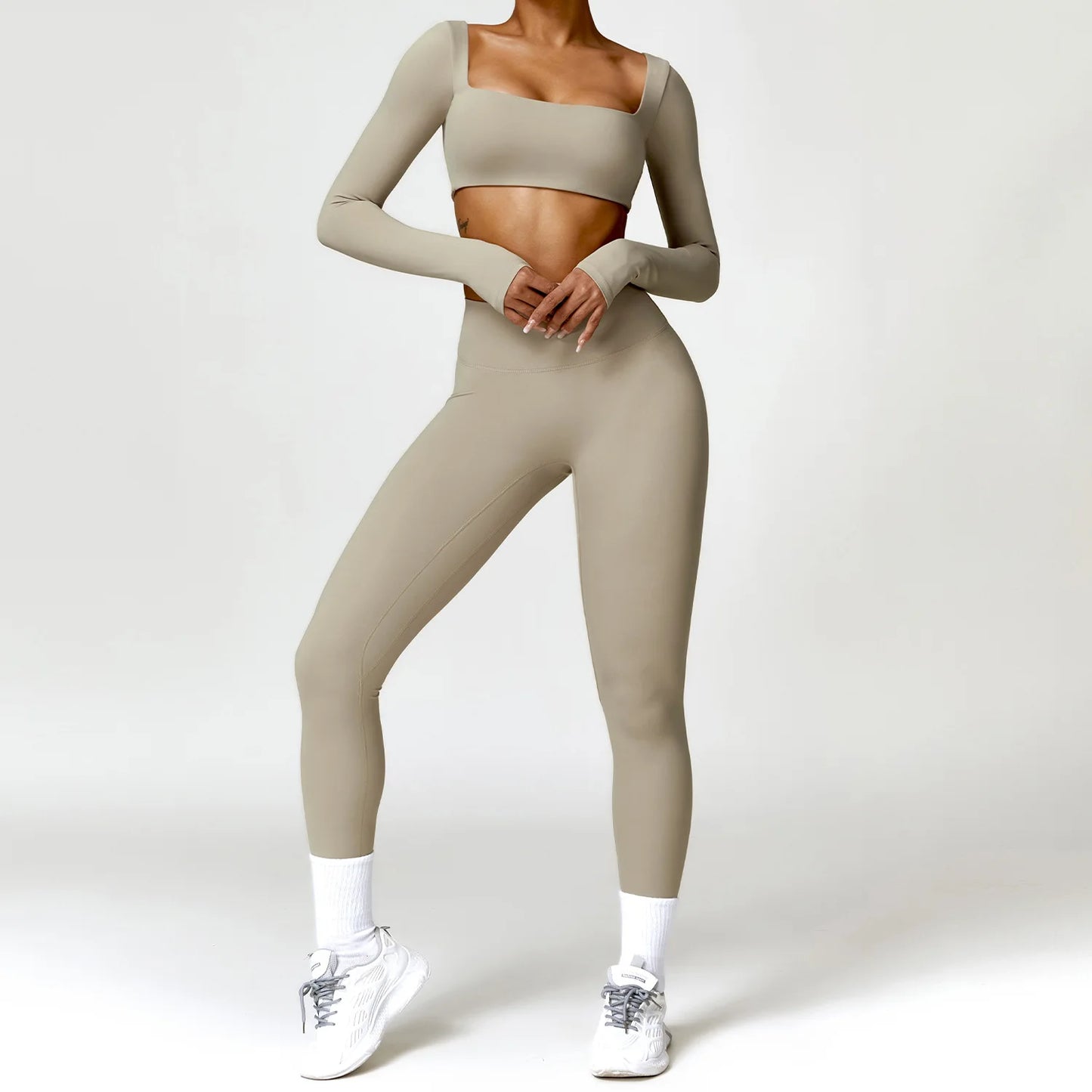 Set Yoga Suit Sports Long Sleeve