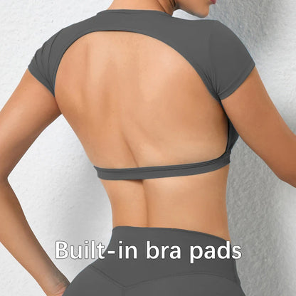 Backless Yoga Clothing Sport Crop Tops