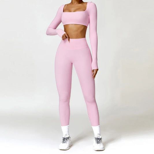 Set Yoga Suit Sports Long Sleeve