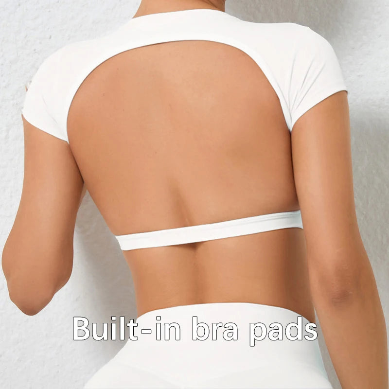 Backless Yoga Clothing Sport Crop Tops